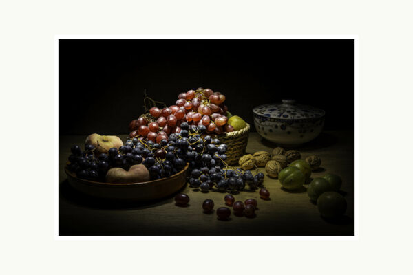 photographie de fruits de saison- Nature morte en light painting
